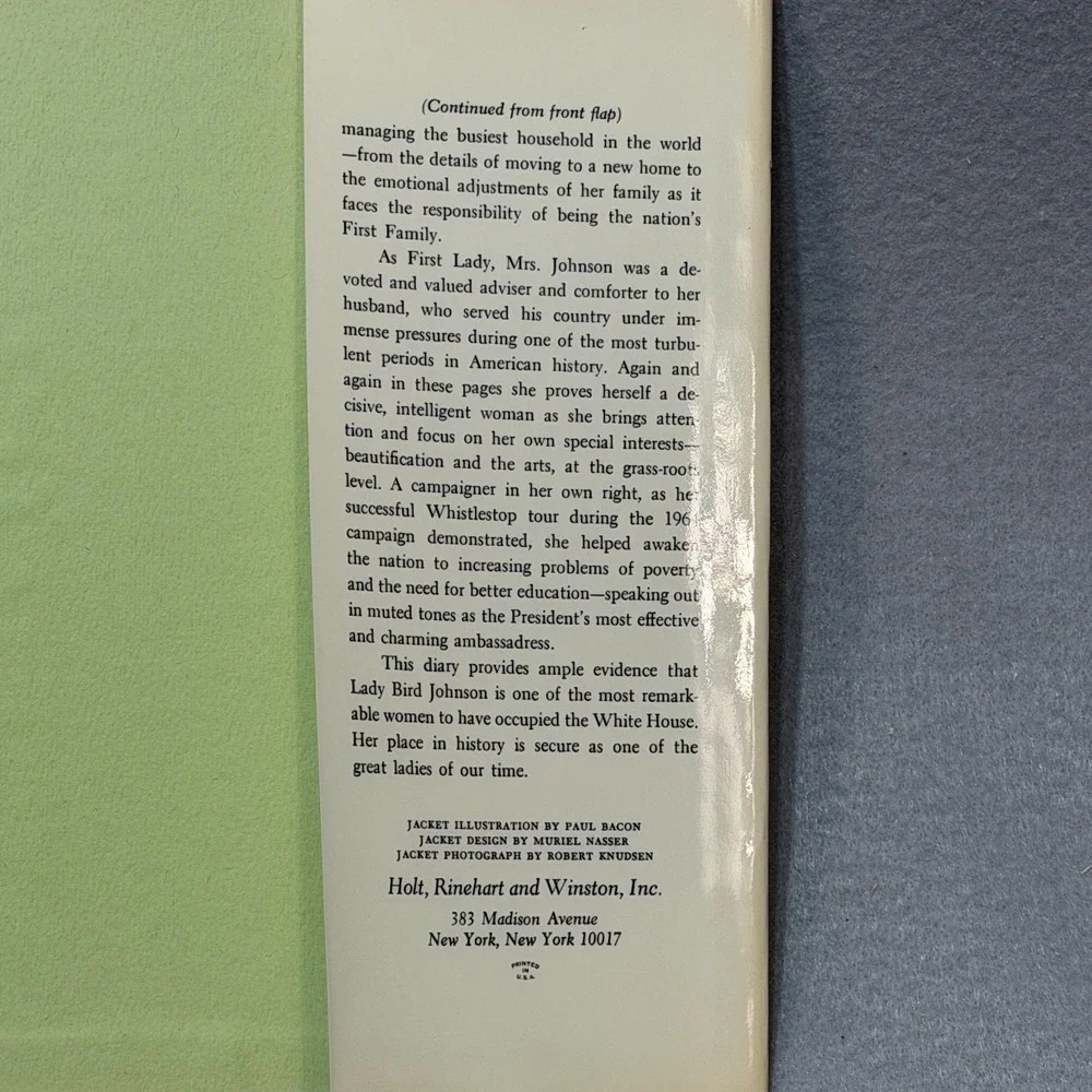 1970 First Edition A White House Diary Lady Bird Johnson HC DJ LBJ Austin TX